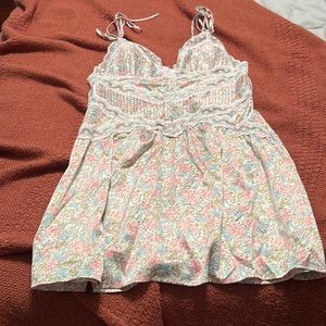 For Love And Lemons Farrah Slip Dress Floral Lace
